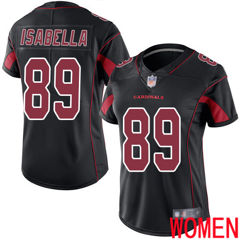 Arizona Cardinals Limited Black Women Andy Isabella Jersey NFL Football #89 Rush Vapor Untouchable->women nfl jersey->Women Jersey